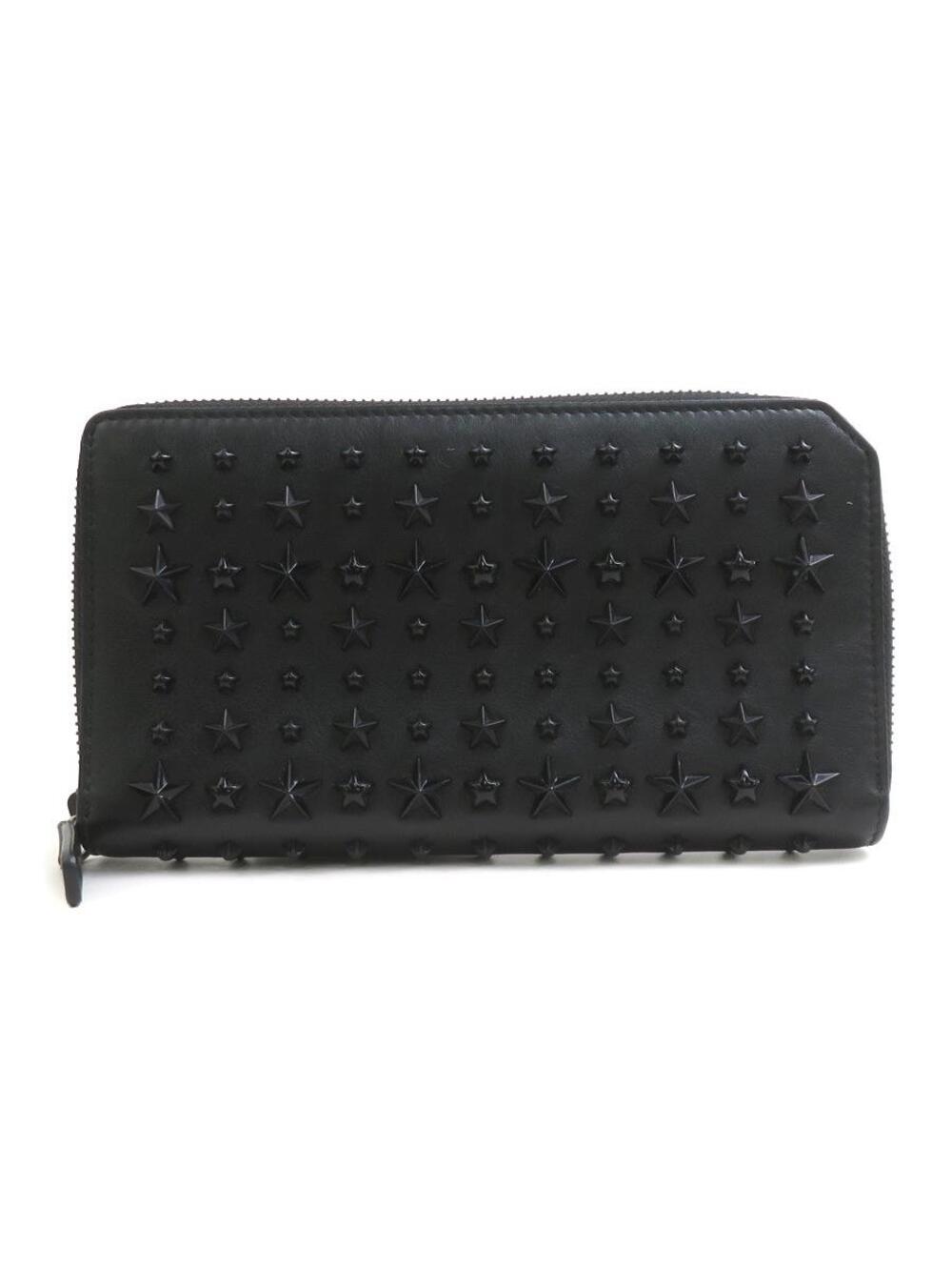 Auth Jimmy Choo Star Studs Zip Around #341191J15B